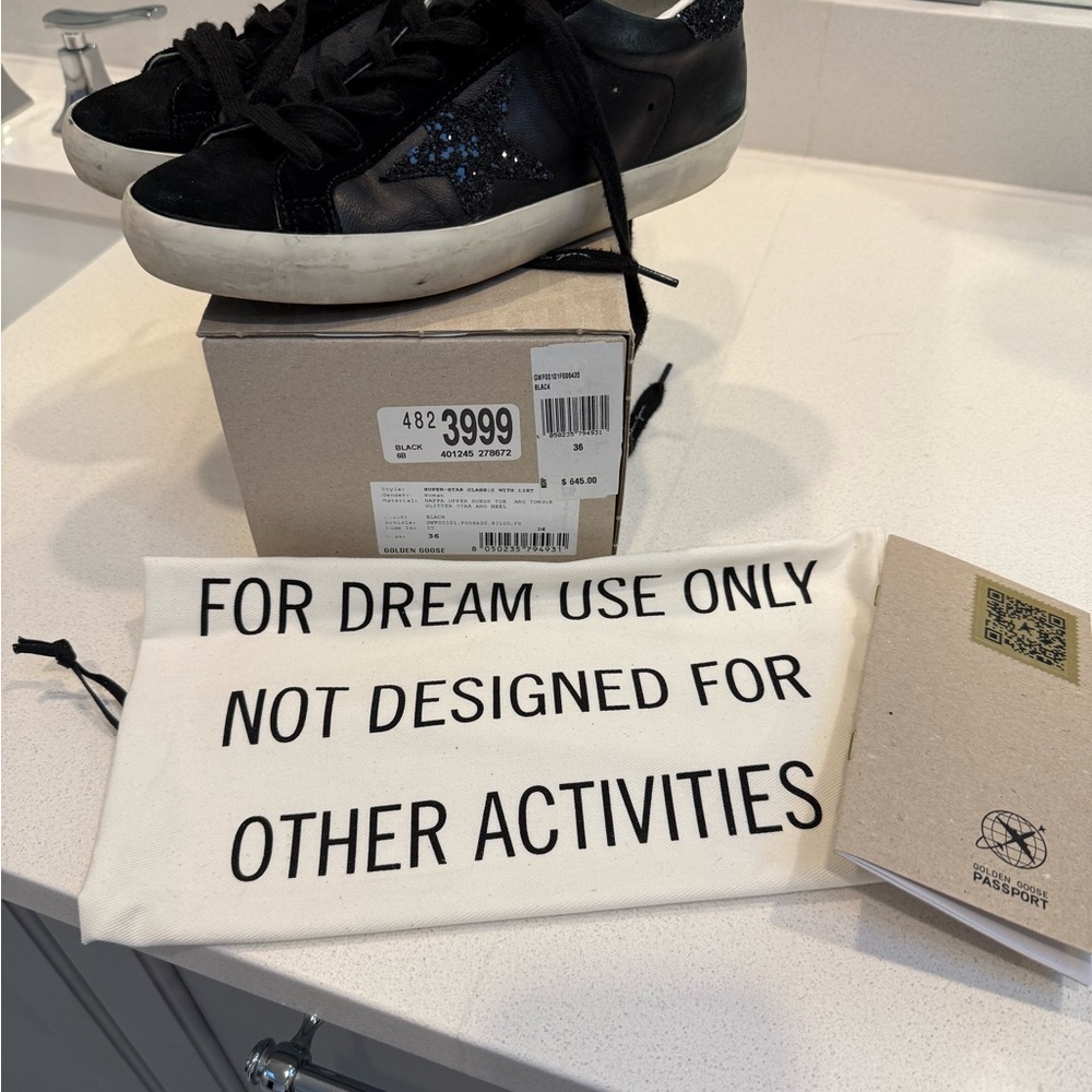Golden Goose Black and Glitter Superstar Sneakers - Limited Edition - Picture 6 of 8